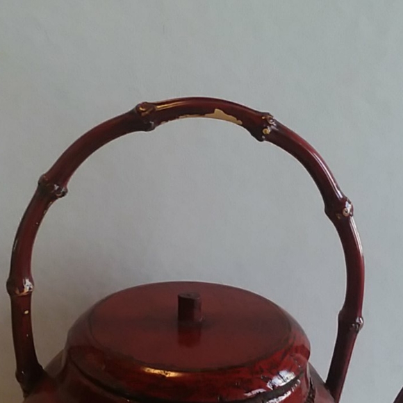 Large Red Reproduction Vintage Chinese Teapot - Picture 6 of 10